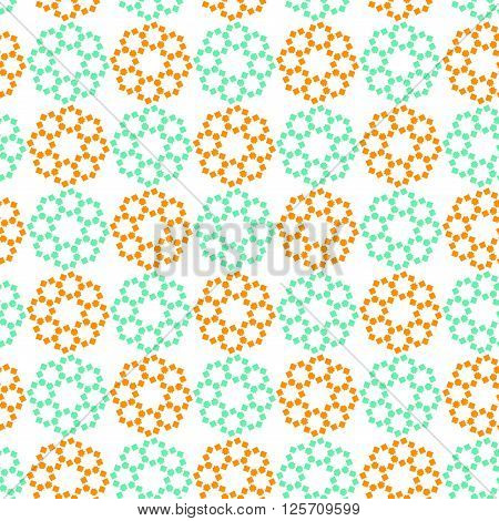 Flower pattern. Geometric background on kitchen. Seamless pattern. Vector illustration