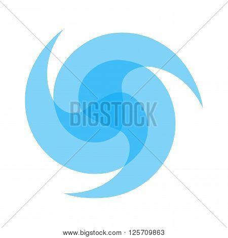 logo for mineral or purified water. filtering water. three blue  drops on white background. vector illustration