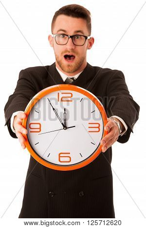 Successful Businessman In Formal Suit Chacking Time On Wrist Watch.