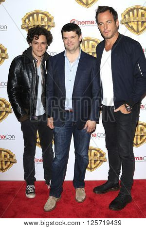 LAS VEGAS - APR 12: Christopher Miller, Phil Lord, Will Arnett at the Warner Bros. Pictures Presentation during CinemaCon at Caesars Palace on April 12, 2016 in Las Vegas, Nevada