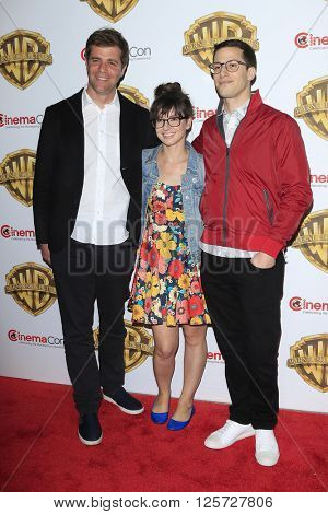 LAS VEGAS - APR 12: Nicholas Stoller, Katie Crown, Andy Samberg at the Warner Bros. Pictures Presentation during CinemaCon at Caesars Palace on April 12, 2016 in Las Vegas, Nevada