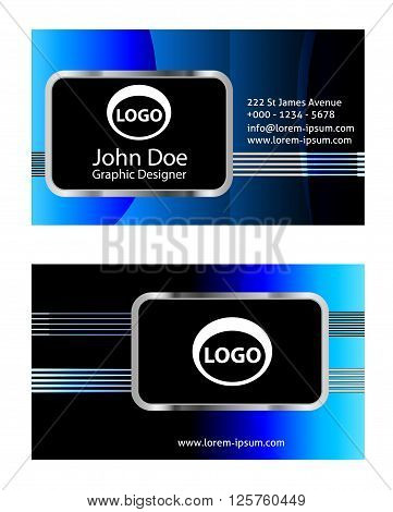 Business card background set. eps10 vector illustration abstract business card template