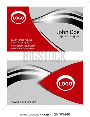 abstract vector business card templates. Business Card Set. Vector illustration. EPS10
