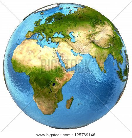 African And European Continents On Earth