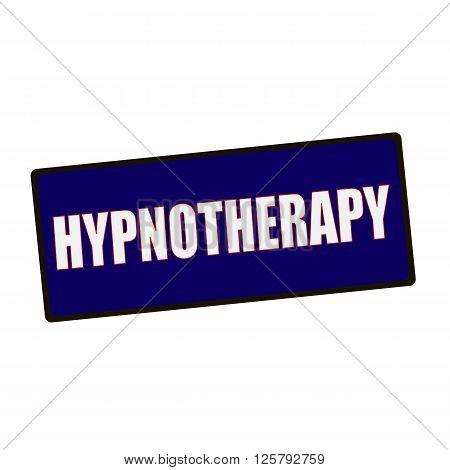 an images of HYPNOTHERAPY wording on rectangular Green signs