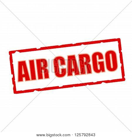 air cargo wording on chipped rectangular signs