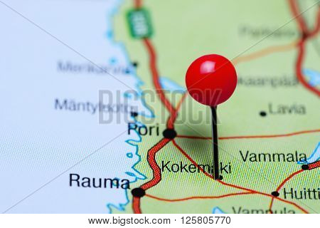 Kokemaki pinned on a map of Finland