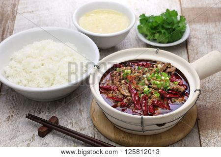 shuizhu, shui zhu, sliced beef in hot chili oil, Chinese Sichuan cuisine