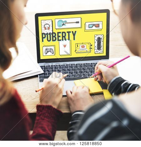 Puberty Adolescence Age Change Growth Life Concept