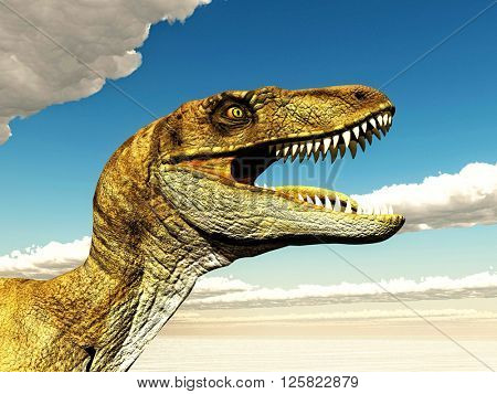 Velociraptor 3D illustration