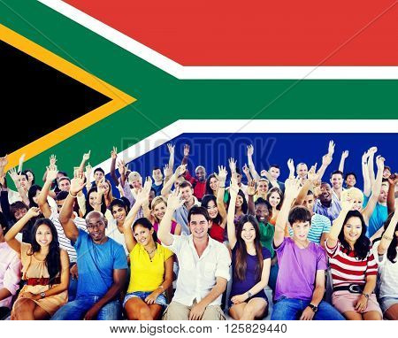 South Africa Flag Patriotism South African Pride Unity Concept