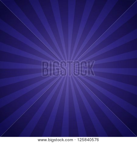 Sunburst Retro blue in vintage style. Vector illustration