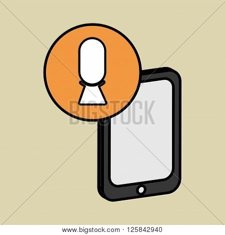 smartphone concept with icon design, vector illustration 10 eps graphic.