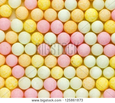 Bubble gum close up pastel color background