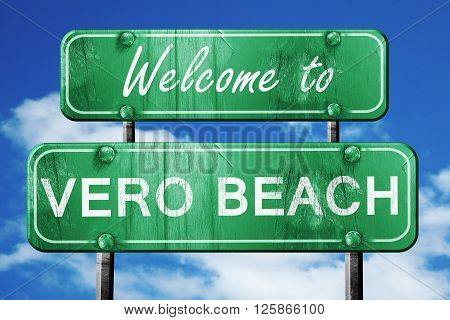 Welcome to vero beach green road sign