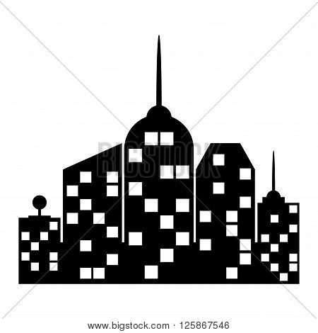 Vector city logo isolated on white background