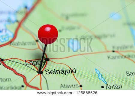 Seinajoki pinned on a map of Finland