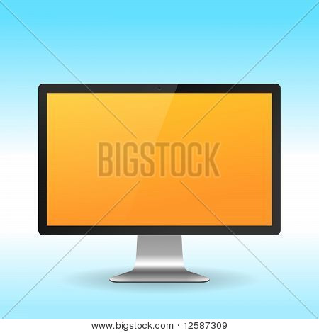 Oranžová LCD monitor
