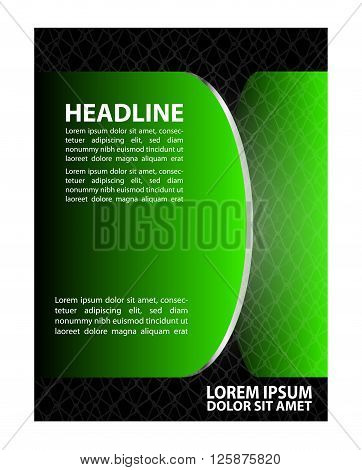 Green flyer background. Professional business flyer template or corporate banner
