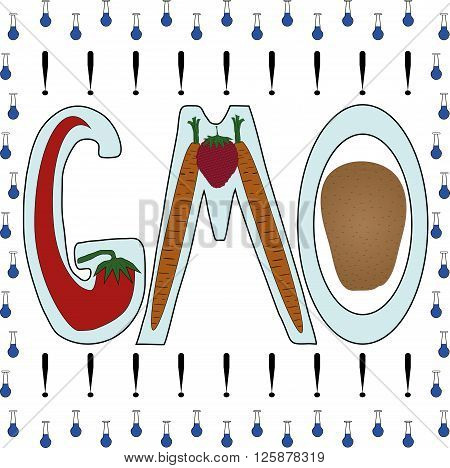 The emblem of the dangers of GMO products