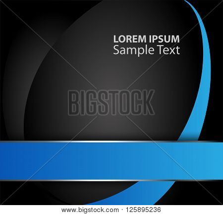 Blue black background. Blue background design with space for message
