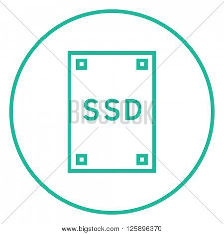 Solid state drive line icon.