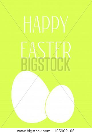On this pisture is green easter backgroun with eggs and text.