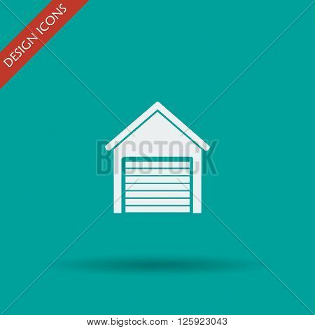 Garage icon. Flat design style eps 10