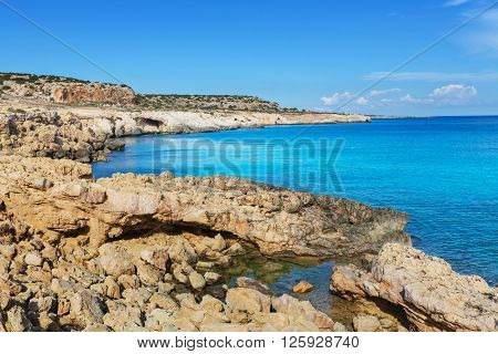 Beautiful sea shore in Cyprus