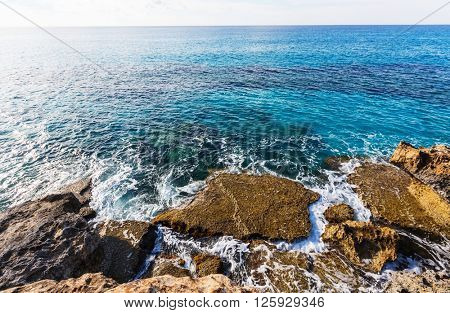 Beautiful sea shore in Cyprus