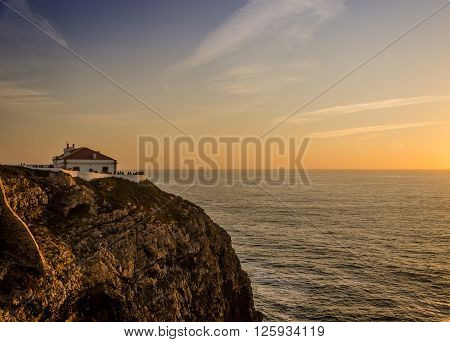 scenic view of the cliff close to the cape of san vicent algarve portugal