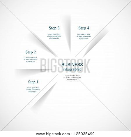 Vector infographic. Template for diagram graph presentation and chart. Business concept with 4 options parts steps or processes.