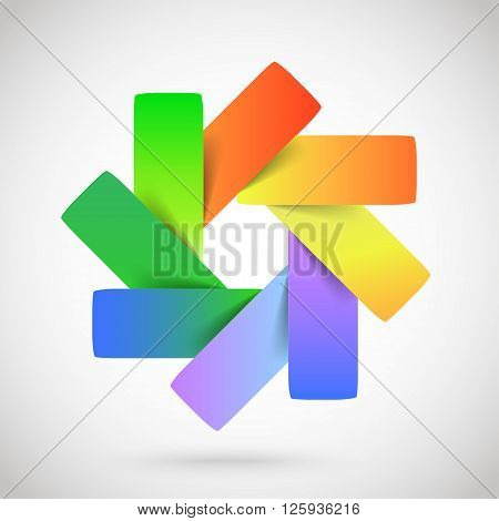 Logo template. Modern vector abstract creative sign or symbol. Design geometric element