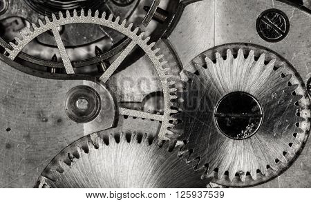 clockwork old mechanical pocket watch, high resolution and detail