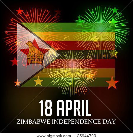 illustration of a Celebration background for Zimbabwe independence day.