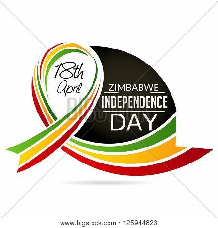 illustration of a Ribbon for Zimbabwe independence day.
