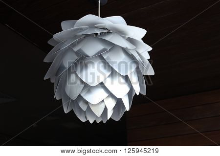 chandelier made of metal in the form of cones