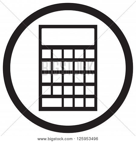 Device calculator icon black white. Calculator icon or calculator isolated finance accounting money. Vector flat design illustration