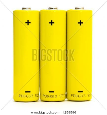 Baterie izolovaných na bílém pozadí