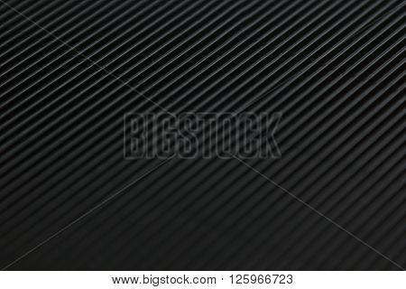 Abstract minimalistic black striped background with diagonal lines and header. The texture.