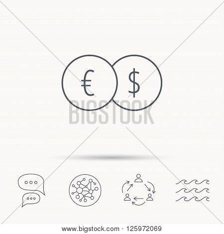 Currency Exchange Vector Photo Free Trial Stock Banking Transfer Sign Euro To Dollar Symbol Global Connect Network