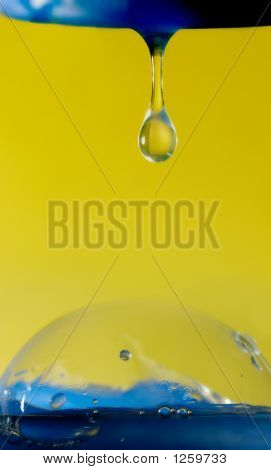 Contato da gota pura e bolha