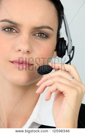 Porträt von einem Teleagenten