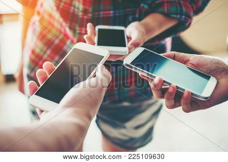 Staying connected Social Media holiday meeting concept