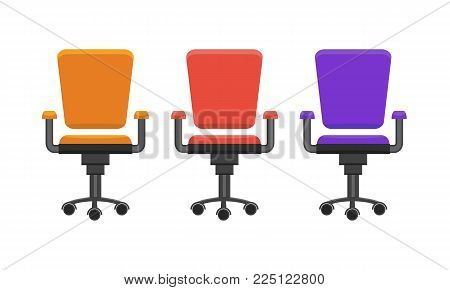 Modern office chair. Flat and solid design vector illustration.