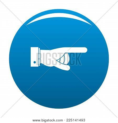 Hand go icon vector blue circle isolated on white background