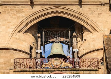 Architectural Detail Of The Big Bell Also Called The Porte Saint James