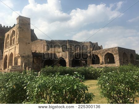 Golconda Fort in Hyderabad in Andhra Pradesh, India