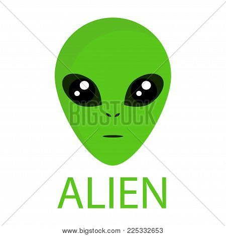 The newcomer. Extraterrestrial civilizations. Alien. Icon. Flying saucer. For your design.