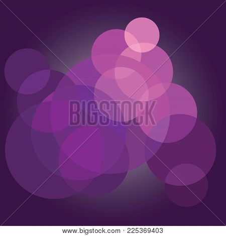 Neon Lights Abstract Illustration Shining On Violet Background